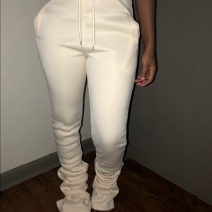 Stacked jogger pants